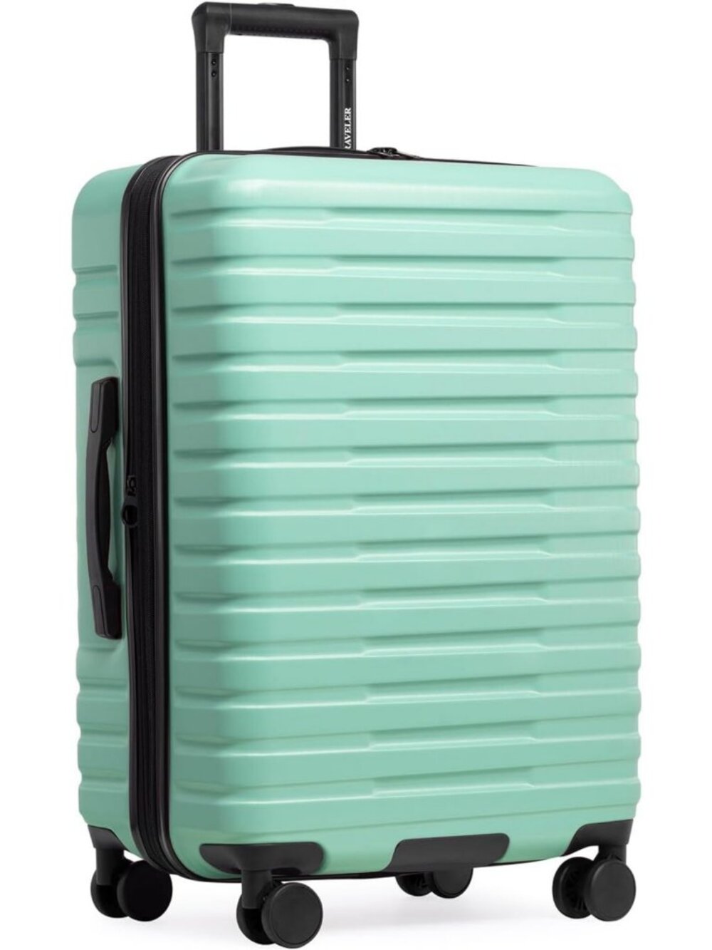 Expandable Hardside Travel Luggage, 26-Inch, Mint, 8 Spinner Wheels, Rugged